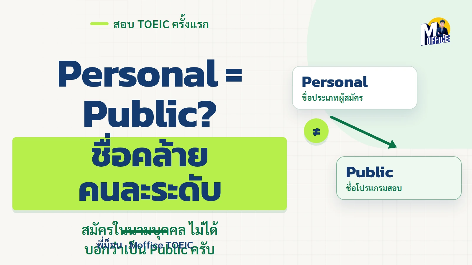 TOEIC Public Test คืออะไร? สมัครแบบ Personal แล้วเป็น Public ไหม?